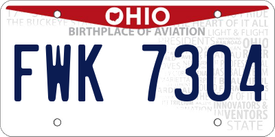 OH license plate FWK7304
