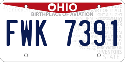 OH license plate FWK7391