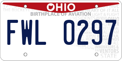 OH license plate FWL0297