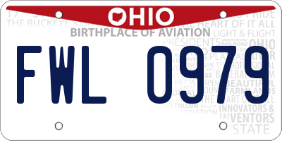 OH license plate FWL0979