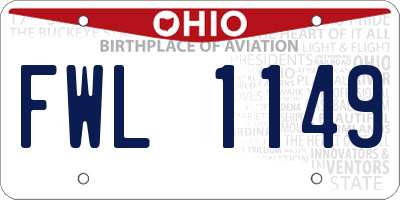 OH license plate FWL1149