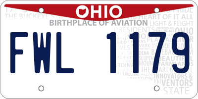 OH license plate FWL1179