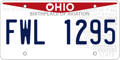 OH license plate FWL1295