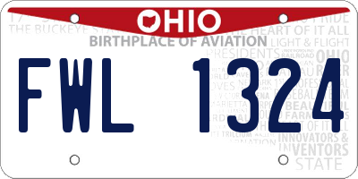 OH license plate FWL1324