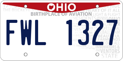 OH license plate FWL1327