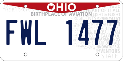 OH license plate FWL1477