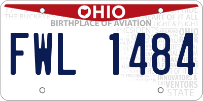 OH license plate FWL1484