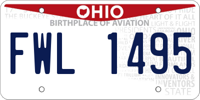 OH license plate FWL1495