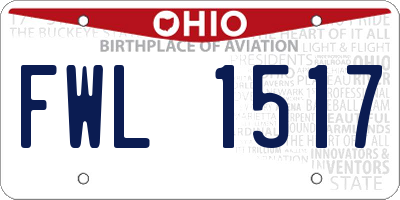 OH license plate FWL1517