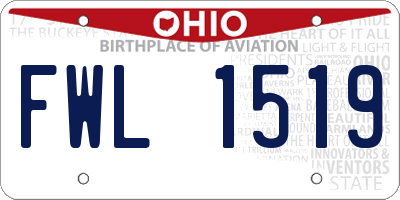 OH license plate FWL1519