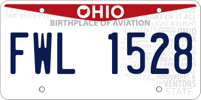 OH license plate FWL1528