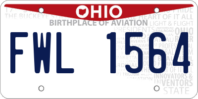OH license plate FWL1564