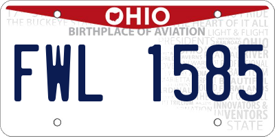 OH license plate FWL1585