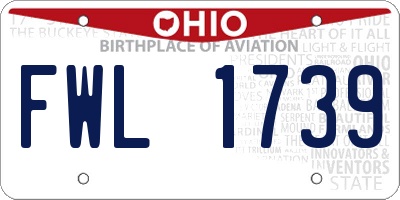 OH license plate FWL1739