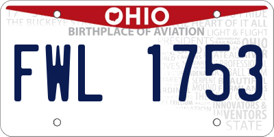 OH license plate FWL1753