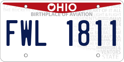 OH license plate FWL1811