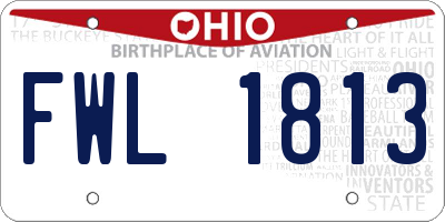 OH license plate FWL1813