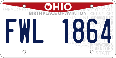 OH license plate FWL1864