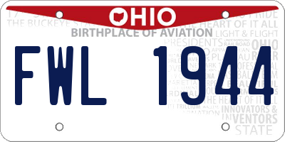 OH license plate FWL1944
