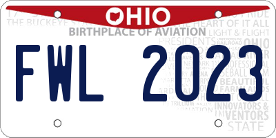 OH license plate FWL2023