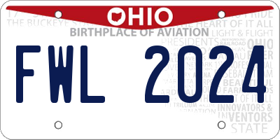 OH license plate FWL2024