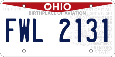 OH license plate FWL2131