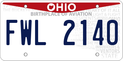 OH license plate FWL2140