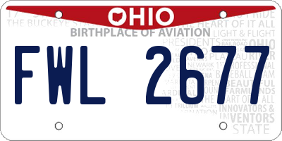 OH license plate FWL2677
