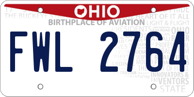 OH license plate FWL2764
