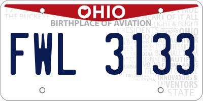 OH license plate FWL3133