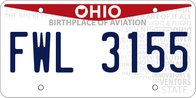 OH license plate FWL3155