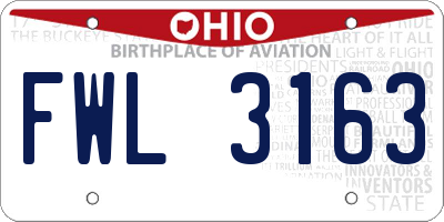 OH license plate FWL3163