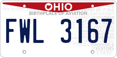 OH license plate FWL3167