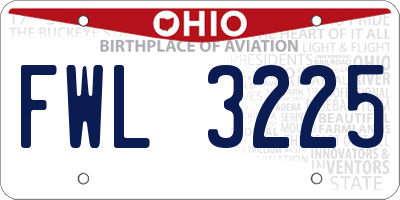 OH license plate FWL3225