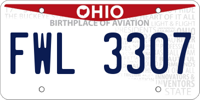 OH license plate FWL3307