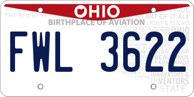 OH license plate FWL3622