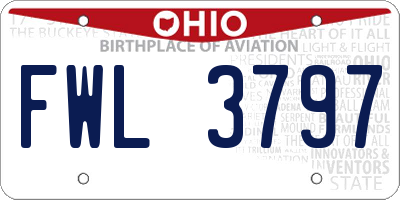 OH license plate FWL3797
