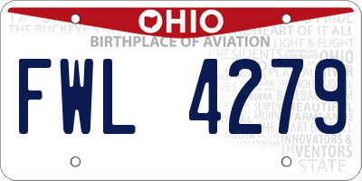 OH license plate FWL4279