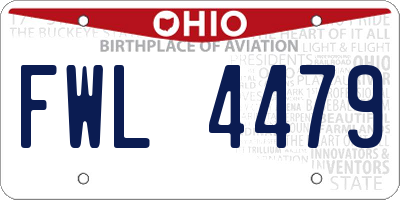 OH license plate FWL4479