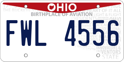 OH license plate FWL4556