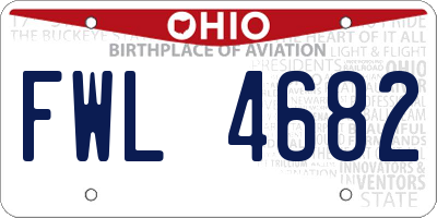 OH license plate FWL4682
