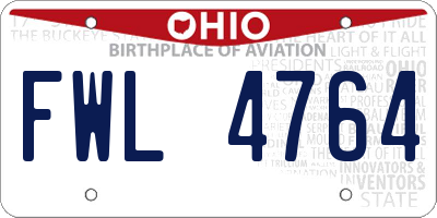 OH license plate FWL4764