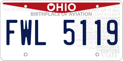 OH license plate FWL5119