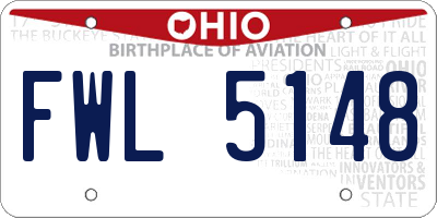 OH license plate FWL5148