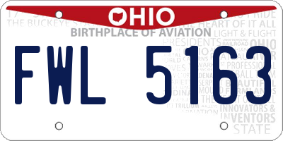 OH license plate FWL5163