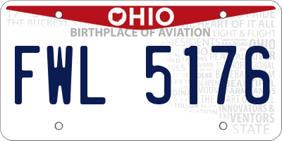 OH license plate FWL5176