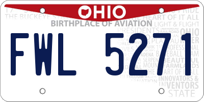 OH license plate FWL5271