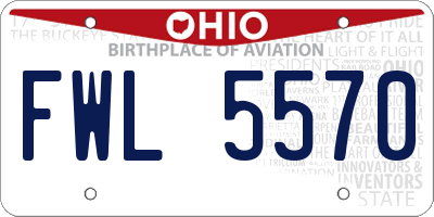 OH license plate FWL5570