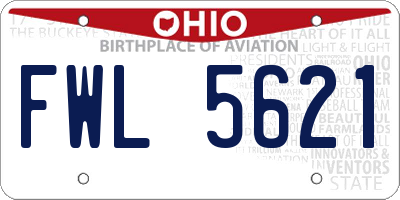 OH license plate FWL5621