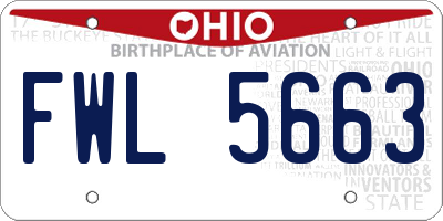 OH license plate FWL5663